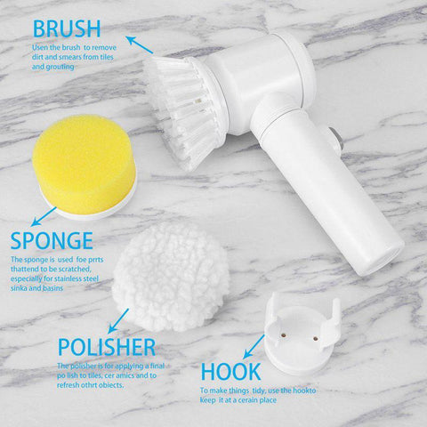 Cepillo Eléctrico Magic Brush Pro™ + 3 Cabezales (Edición Limpieza Rápida)